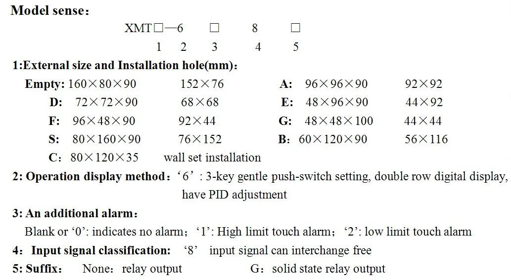 Xmtg-608 Intelligence Dual Row 3-LED Display Temperature Controller