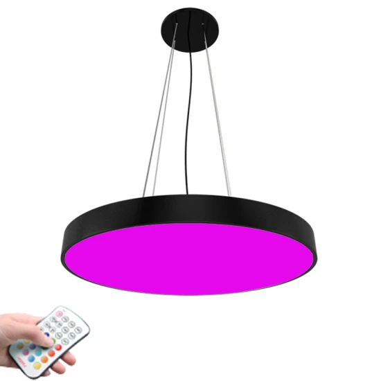 Lampada a sospensione a LED a forma di pannello rotondo a colori RGB per progetti