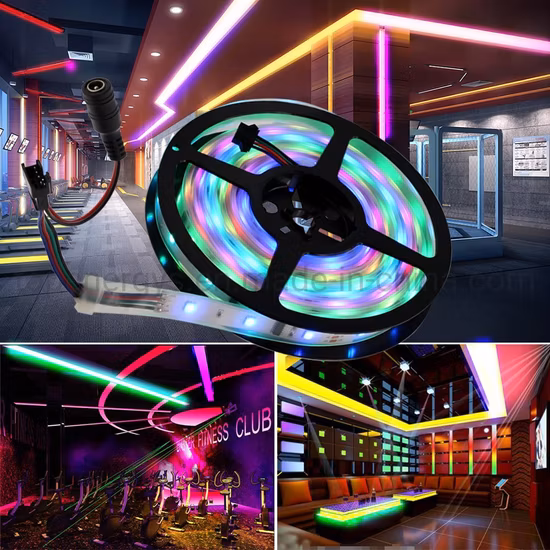 Striscia LED variabile Horse Race Light Dream Color RGB 5050 5 m 150 LED + controller RF 133 programmi + adattatore.